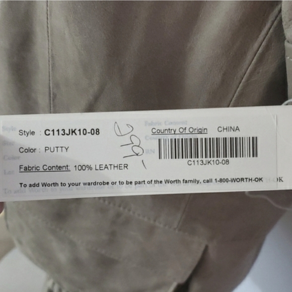 Worth Leather Blazer, Size 8! - Picture 5 of 6